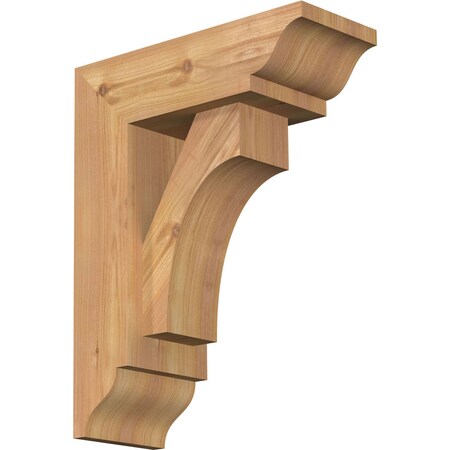 Westlake Traditional Smooth Bracket W/ Offset Brace, Western Red Cedar, 5 1/2W X 14D X 18H